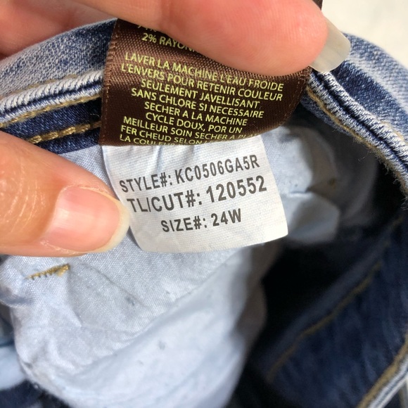 New Kut Bardot Cropped Skinny Boyfriend Jeans 24W - Picture 8 of 8